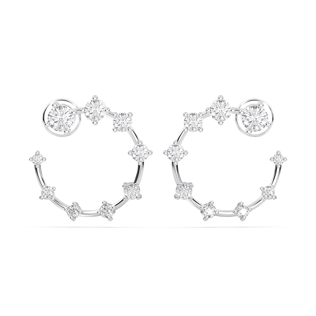 Open Hood Diamond Earrings